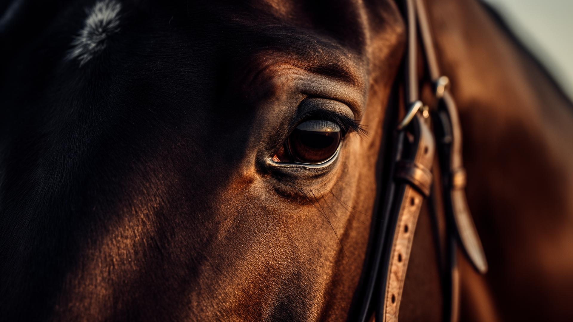 Close-up of a racehorse